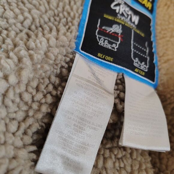 Walls Workwear Canvas Chore Jacket Boys XS 4-5 Tan Sherpa Lined Hooded - Picture 9 of 9